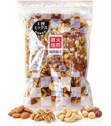 Amazon.co.jp: 3種のミックスナッツ400g 生くるみ アーモンド